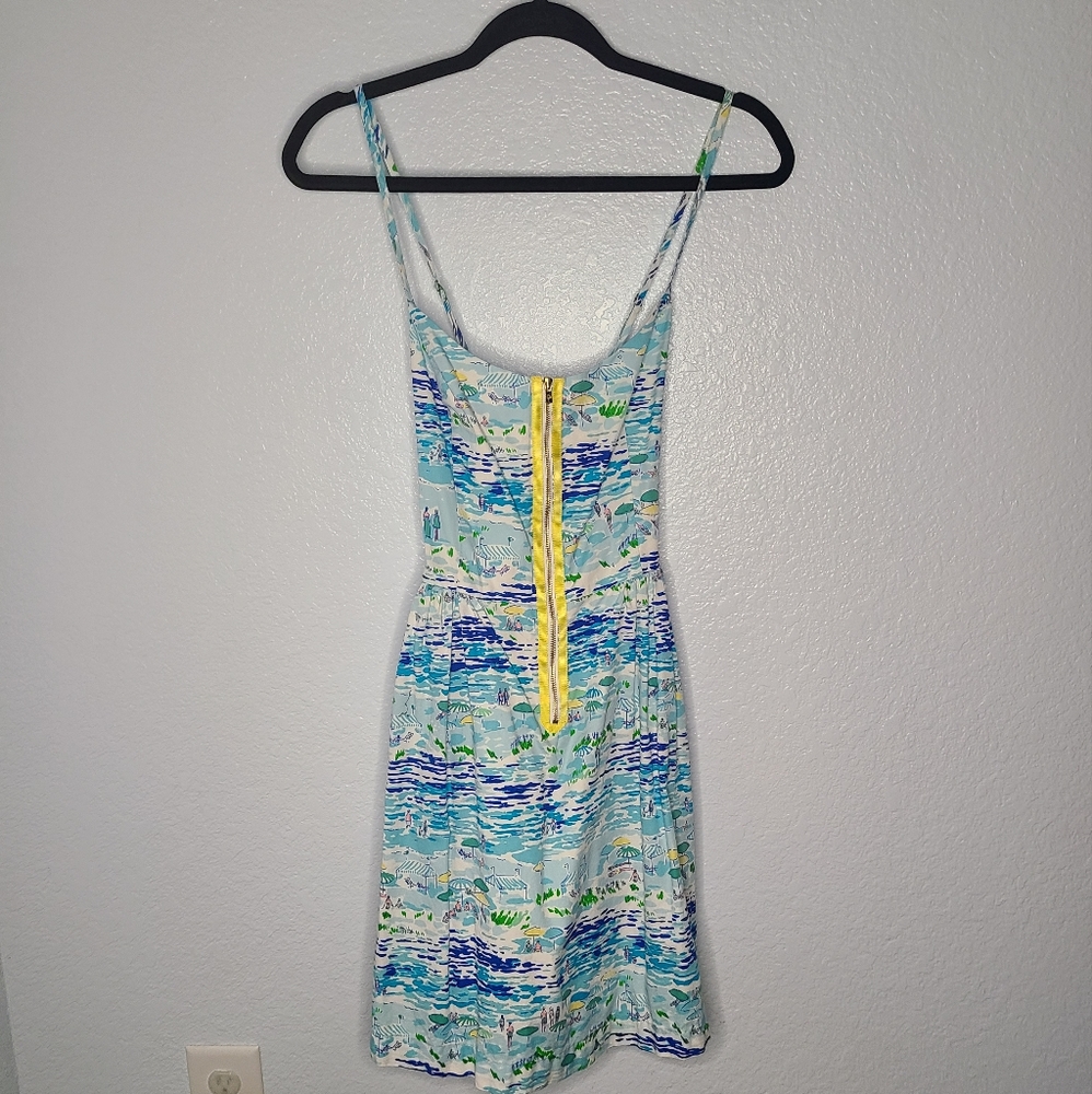 Lilly Pulitzer zip up, cross strapped dress EUC